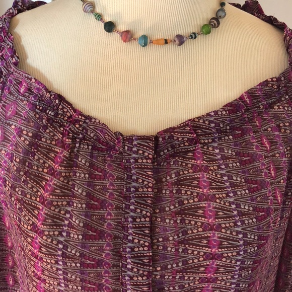 American Eagle Boho sheer medium retro print - Picture 5 of 7